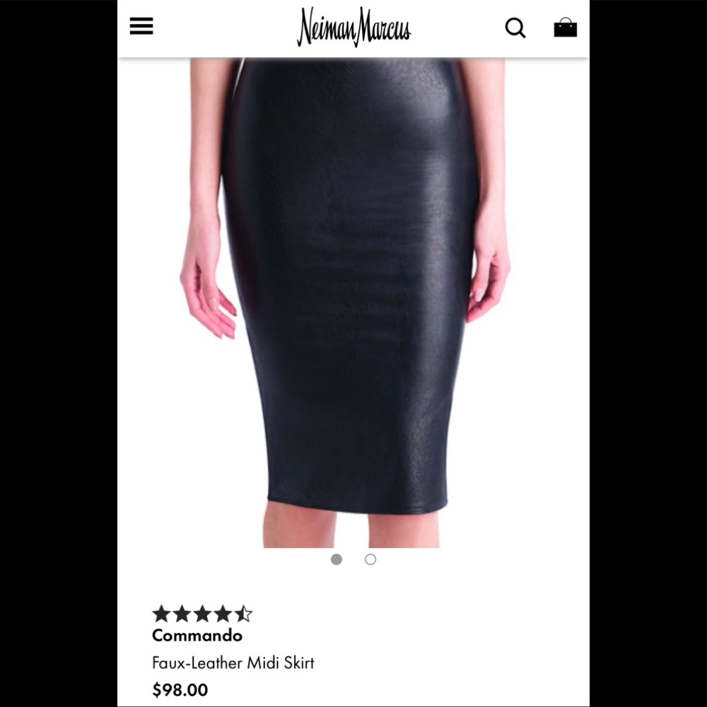 Commando 
Faux-Leather Midi Skirt